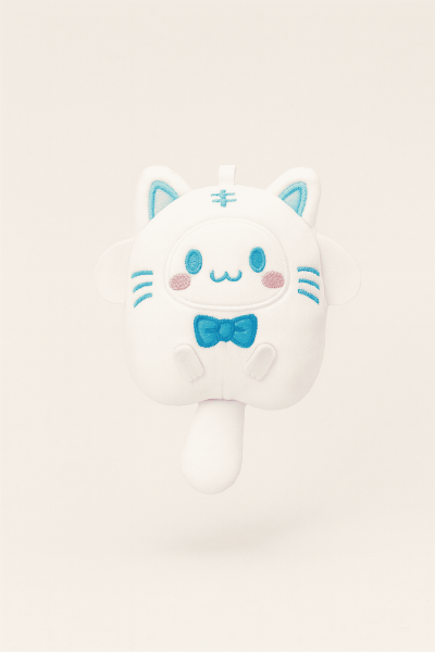 Плюшевый брелок "Kitty emotions", white 