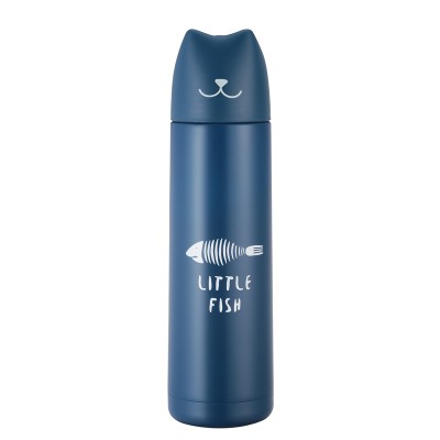B-BW21-Z ТЕРМОС "Cat Head" blue 500ml 