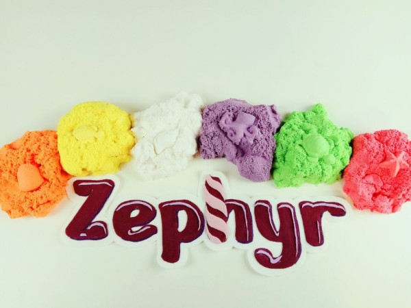 Набор из шести цветов Кинетический пластилин "Zephyr" 