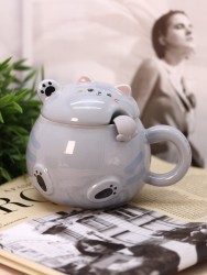 Кружка «Chubby cat», grey (460 мл)