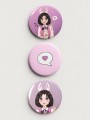 Набор значков 3 шт. iLikeGift Аниме "Love bunny girl"