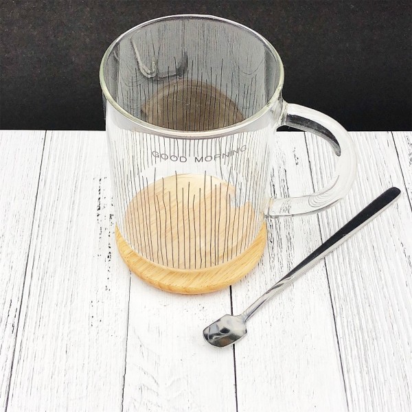 Кружка "Good morning" (полоска чёрная) (400ml) 