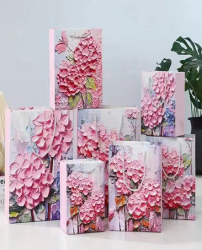 Пакет подарочный (S) "Beautiful flowers", mix (18*23*10)
