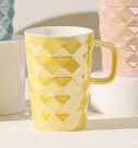 Кружка керамическая "Simple Geometry", yellow