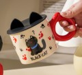 Кружка керамическая «Black cat», red (350 мл)