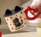 Кружка керамическая «Black cat», red (350 мл)