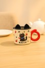 Кружка керамическая «Black cat», red (350 мл)