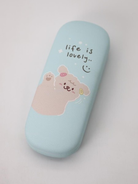 Чехол для очков "Life is lovely", green 