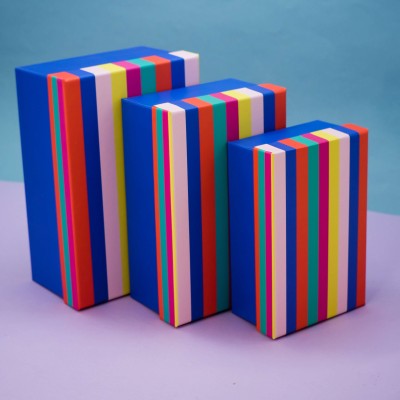 Набор подарочных коробок 3 в 1 «Stripes», 23*16*9.5-21*14*8.5-18*12*7