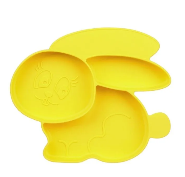 Тарелка силиконовая "Bunny",  yellow 
