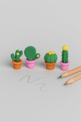Ластики "Cactus", 4 шт. в наборе