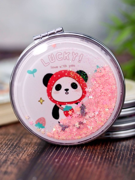 Зеркало "Lucky panda strawberry", pink 
