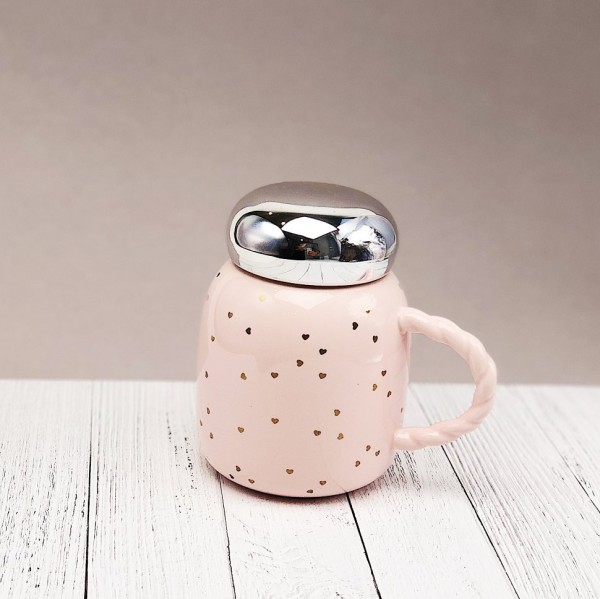 Кружка "Pink hearts" (380ml) 