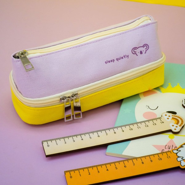 Пенал "Classic locks", purple-yellow 