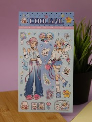 Наклейки "Anime dark blue" (22*12 см)
