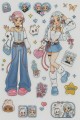 Наклейки "Anime dark blue" (22*12 см)