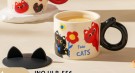 Кружка керамическая «Two cat», black (350 мл)
