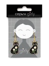 Серьги GIRLY "Black cat"
