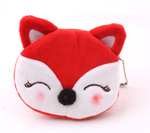 Кошелёк плюшевый "Little fox", red (10*11 см) 