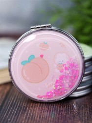 Зеркало-шейкер раскладное "Smile day", pink (7*7 см)