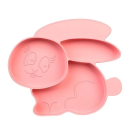 Тарелка силиконовая "Bunny",  pink