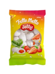 Жевательный зефир c начинкой "FELLO MELLO" JELLY СО ВКУСОМ КЛУБНИКИ, 55 гр