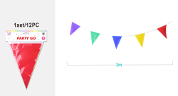 Гирлянда из флажков "Rainbow triangles"