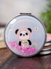 Зеркало-шейкер раскладное "Lucky panda peach", blue (7*7 см)