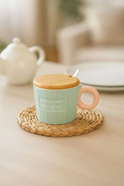 Кружка «Welcome the day», green (320 ml) 