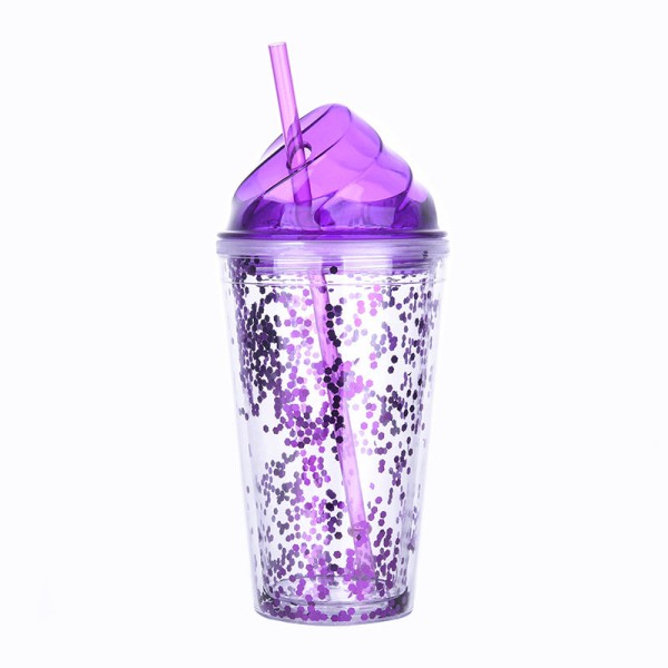 Тамблер "Блёстки", purple 