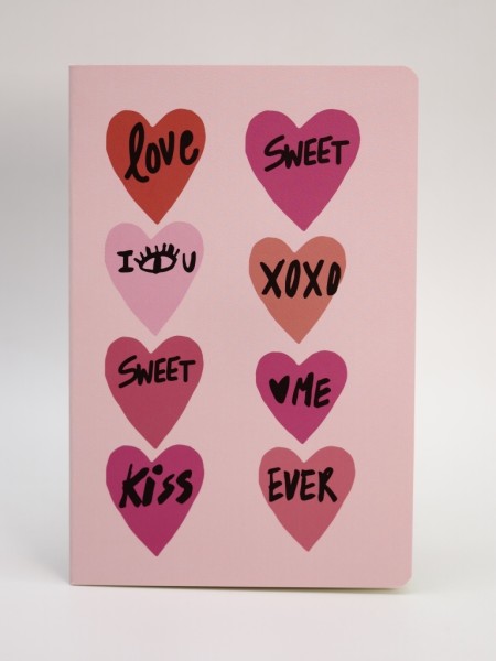 Блокнот (А5) "Love writings xoxo", pink (14.5*21) 