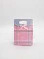 Пакет подарочный (XS) "Simple plaid", pink (12x6x16)