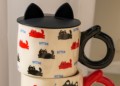 Кружка керамическая «Funny kitten», black (350 мл)