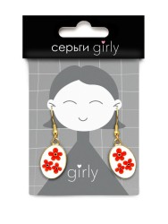 Серьги GIRLY "Orange flower"