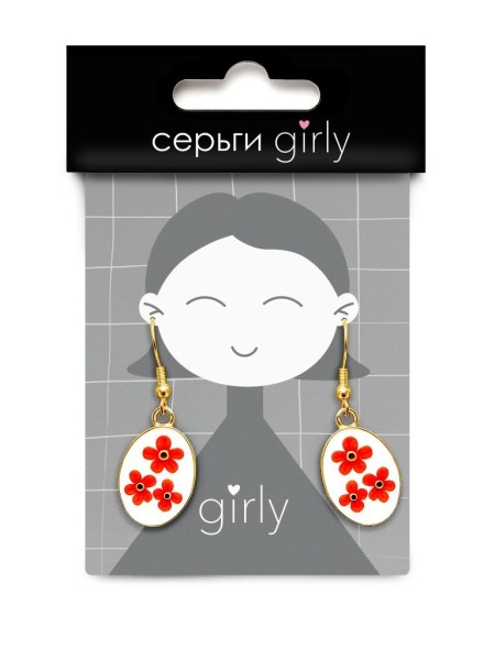 Серьги GIRLY "Orange flower" 