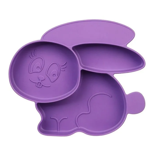 Тарелка силиконовая "Bunny",  purple 