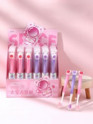 Зубная щётка для взрослых iLikeGift "Cosmonaut smile", pink (21 см)