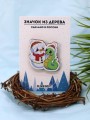Значок ECO из дерева "Снеговик и змейка 2025"