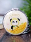Зеркало-шейкер раскладное "Lucky panda pineapple", yellow (7*7 см)