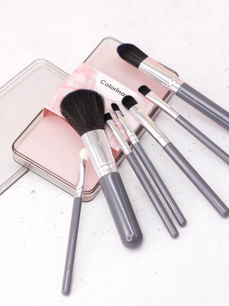 Набор кистей для макияжа "Colorina", 7 кистей, black 