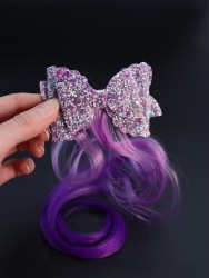 Заколка "Beautiful curl", purple (8.5*5.5 см, L=30 см)