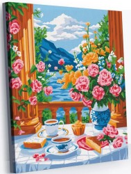 Картина по номерам 40*50 "Чаепитие" (24 цвета)