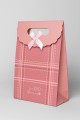 Пакет подарочный (XS) "Simple plaid", brown (12x6x16)
