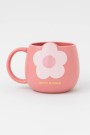 Кружка керамическая «White flower one», red (350 мл)