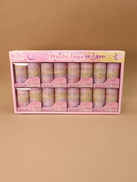 Набор декоративного скотча 10 шт. "Night magic", pink, шоу-бокс 8 шт. 