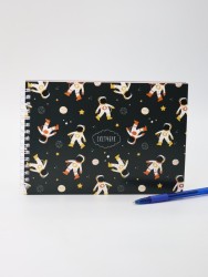 Скетчбук "Cosmonaut" 14х20 см,  плотность 100 гр