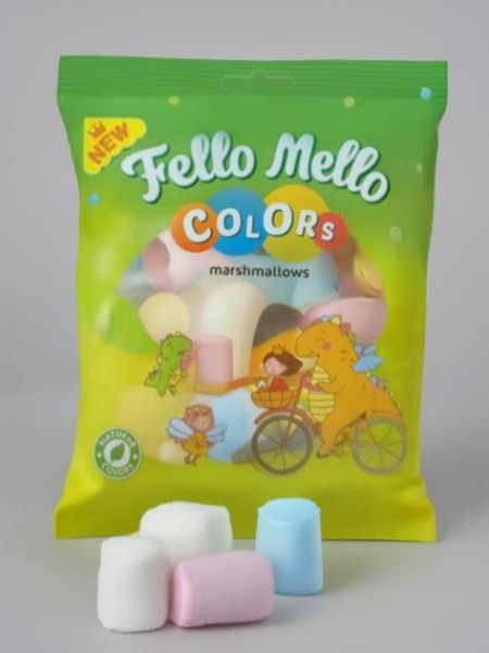 Жевательный зефир (Marshmallows) "FELLO MELLO" COLORS, 85 гр. 