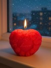 Свеча декоративная "Сердце" (6х9,5х8см)
