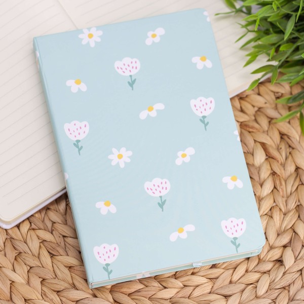 Блокнот (A5) "Field flowers", blue (14.5*21) 