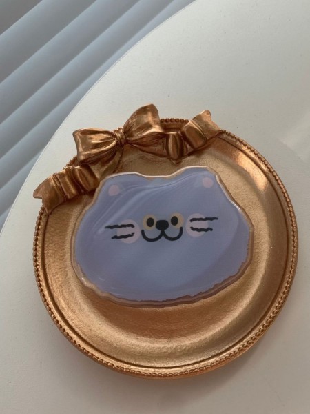 Попсокет "Cat smiling", blue 